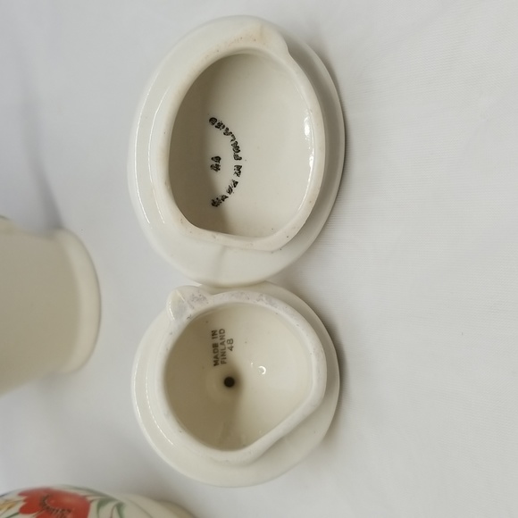 Vintage Arabia Finland Red Poppy Mini Tea and Coffee Pots - Picture 4 of 16